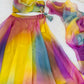 Rainbow Organza Lehenga Set for Party and Festive Wear