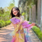 Rainbow Organza Lehenga Set for Party and Festive Wear