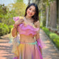 Rainbow Organza Lehenga Set for Party and Festive Wear