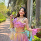 Rainbow Organza Lehenga Set for Party and Festive Wear