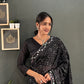 Rainbow Sequin Georgette Saree