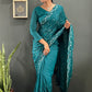 Rainbow Sequin Georgette Saree