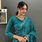 Rainbow Sequin Georgette Saree