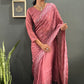 Rainbow Sequin Georgette Saree