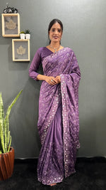 Rainbow Sequin Georgette Saree