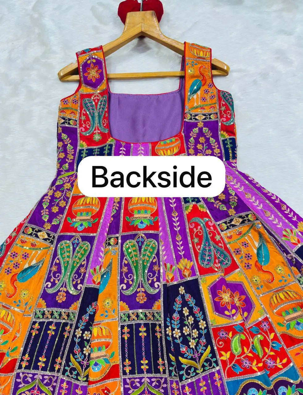 Rajwadi Patchwork Print Anarkali Gown