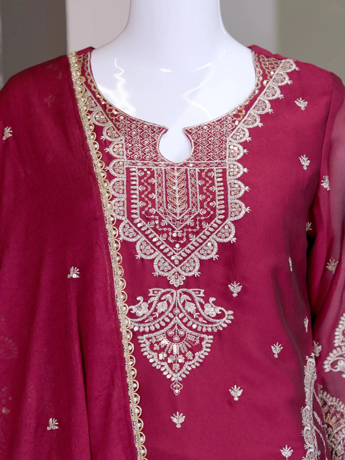 Rangoli Crush Embroidered Sharara Set With Dupatta