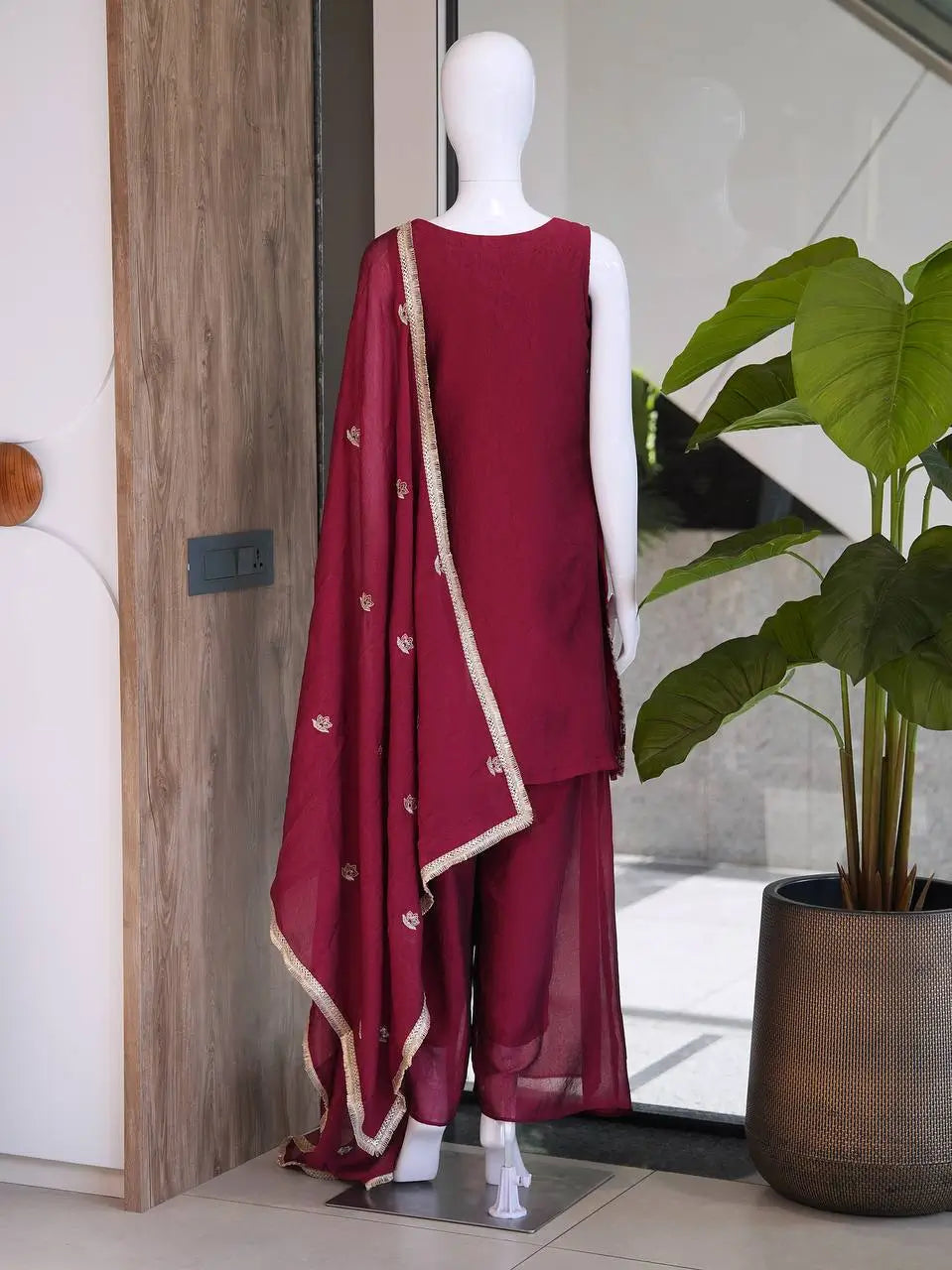 Rangoli Crush Embroidered Sharara Set With Dupatta