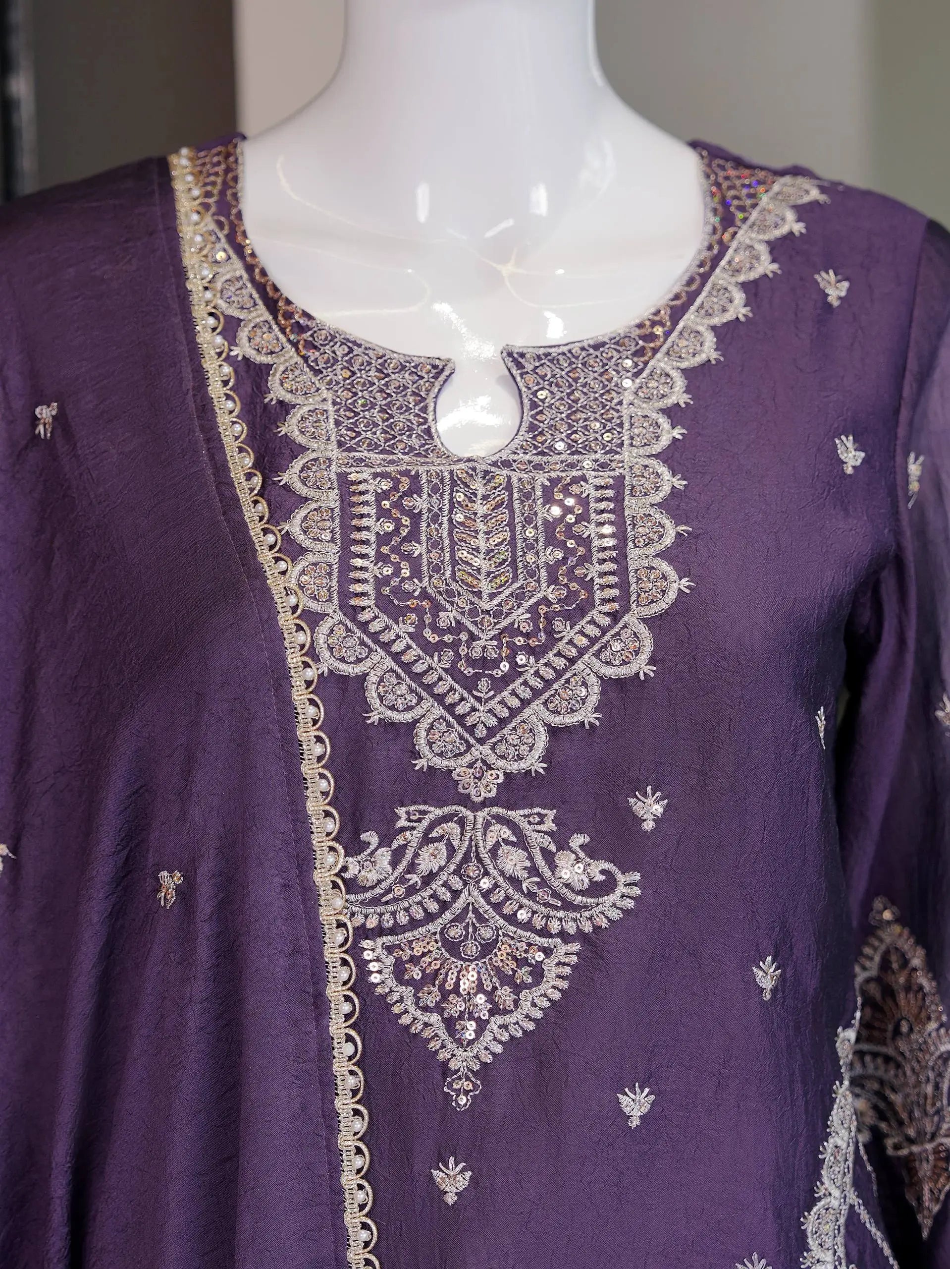 Rangoli Crush Embroidered Sharara Set With Dupatta