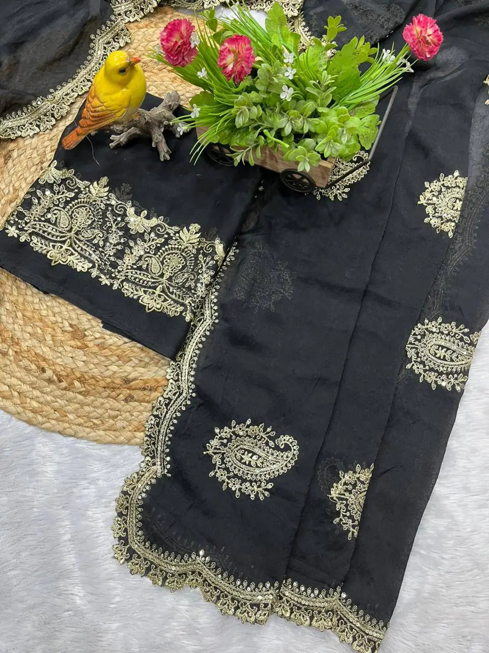 Rangoli Silk Embroidered Designer Saree