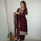 Rangoli Silk Embroidered Kurta Set with Dupatta & Pant – Sequins & Thread Work