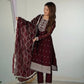 Rangoli Silk Embroidered Kurta Set with Dupatta & Pant – Sequins & Thread Work