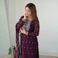 Rangoli Silk Embroidered Kurta Set with Dupatta & Pant – Sequins & Thread Work