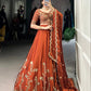 Rangoli Silk Embroidered Lehenga Set with Dupatta