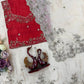 Rangoli Silk Saree with Red Embroidered Blouse