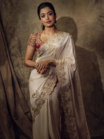 Rangoli Silk Saree with Red Embroidered Blouse