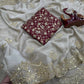 Rangoli Silk Zari Embroidered Saree With Designer Blouse