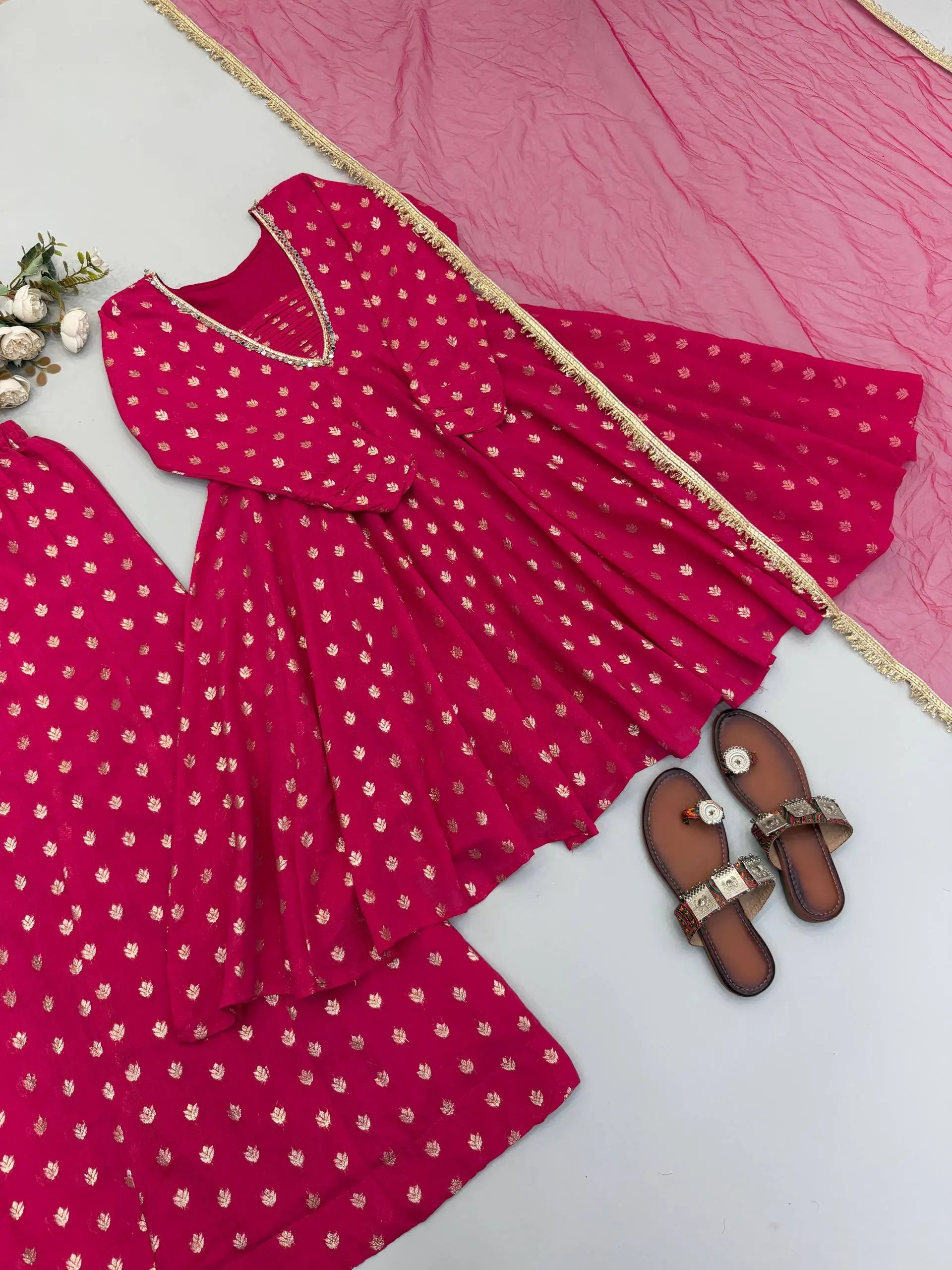 Rani Jacquard Sharara Set