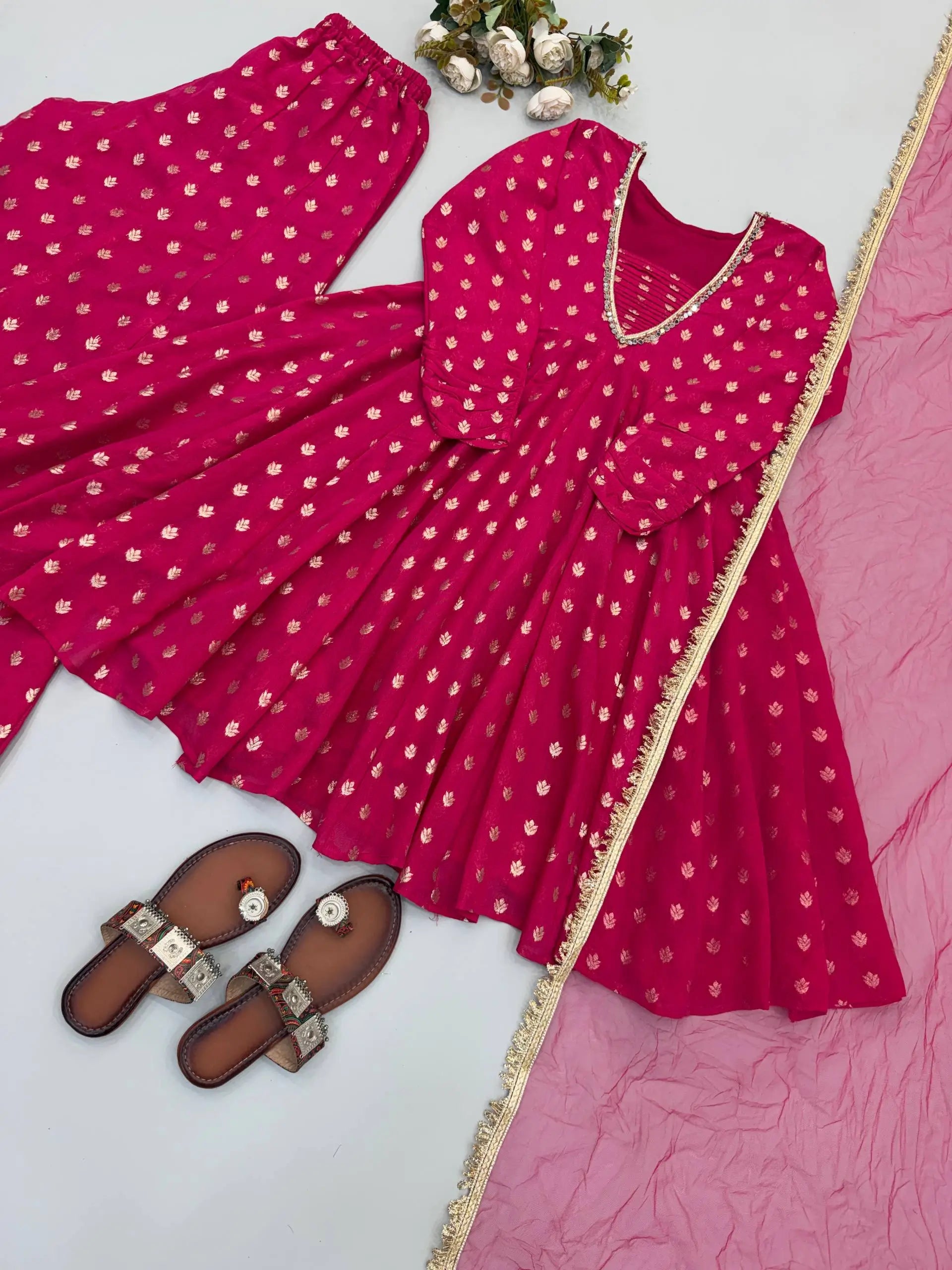 Rani Jacquard Sharara Set