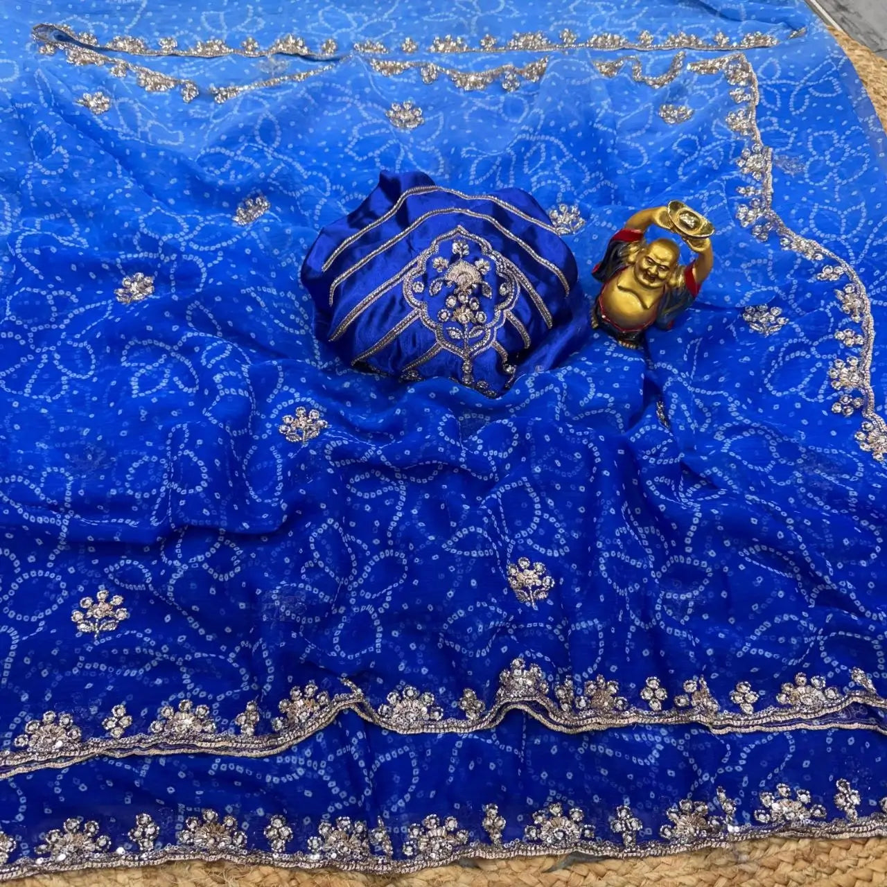 Rani Ombre Bandhani Saree