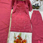 Rani Pink Heavy NC Silk Embroidered Party Wear Suit Set with Dupatta
