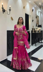 Rani Pink Sequin Sharara