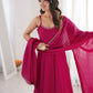 Rani Pink Sleeveless Anarkali Gown Set