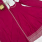 Rani Pink Sleeveless Anarkali Gown Set