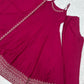 Rani Pink Sleeveless Anarkali Gown Set