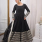 Rayon Cording Embroidered Gown Set with Dupatta