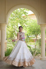 Rayon Kutchi Embroidered Lehenga Set