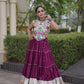 Rayon Kutchi Embroidered Lehenga Set