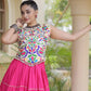 Rayon Kutchi Embroidered Lehenga Set