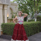 Rayon Kutchi Embroidered Lehenga Set