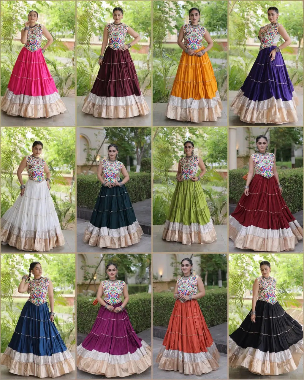 Rayon Kutchi Embroidered Lehenga Set