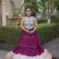 Rayon Kutchi Embroidered Lehenga Set