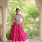 Rayon Kutchi Embroidered Lehenga Set