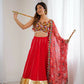 Rayon Mirror Work Lehenga Set with Dupatta