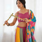Rayon Mirror Work Lehenga Set with Dupatta
