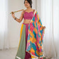 Rayon Mirror Work Lehenga Set with Dupatta