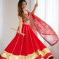 Rayon Mirror Work Lehenga Set with Gamthi Embroidered Blouse