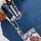 Rayon Satin Threadwork Suit
