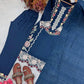 Rayon Satin Threadwork Suit