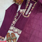 Rayon Satin Threadwork Suit