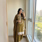 Rayon Satin Threadwork Suit