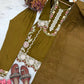 Rayon Satin Threadwork Suit