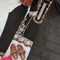 Rayon Satin Threadwork Suit