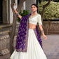 Rayon Zari Weaving Embroidered Lehenga Set