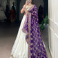 Rayon Zari Weaving Embroidered Lehenga Set