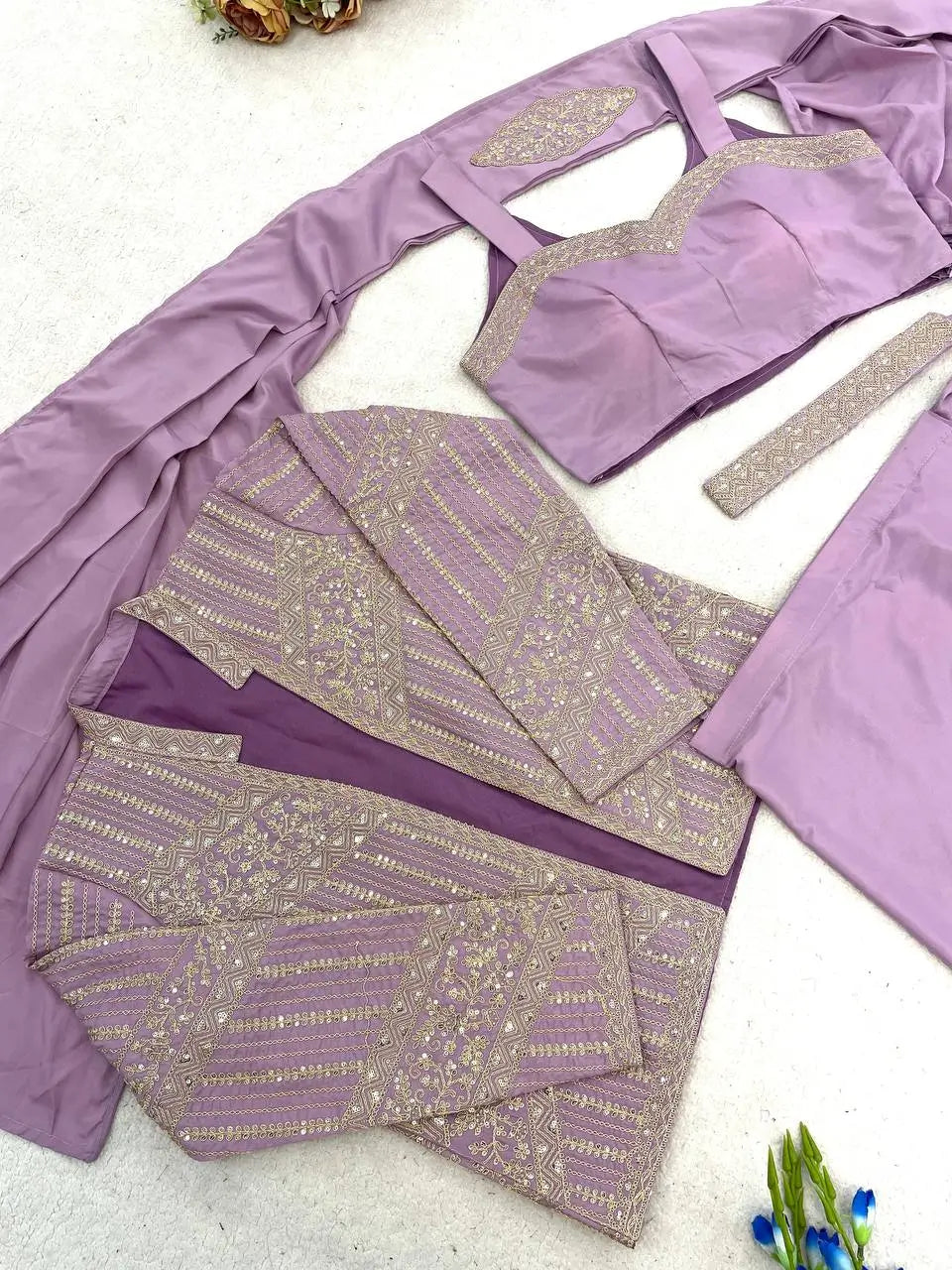 Ready To Wear Crep Silk Saree With Jacket